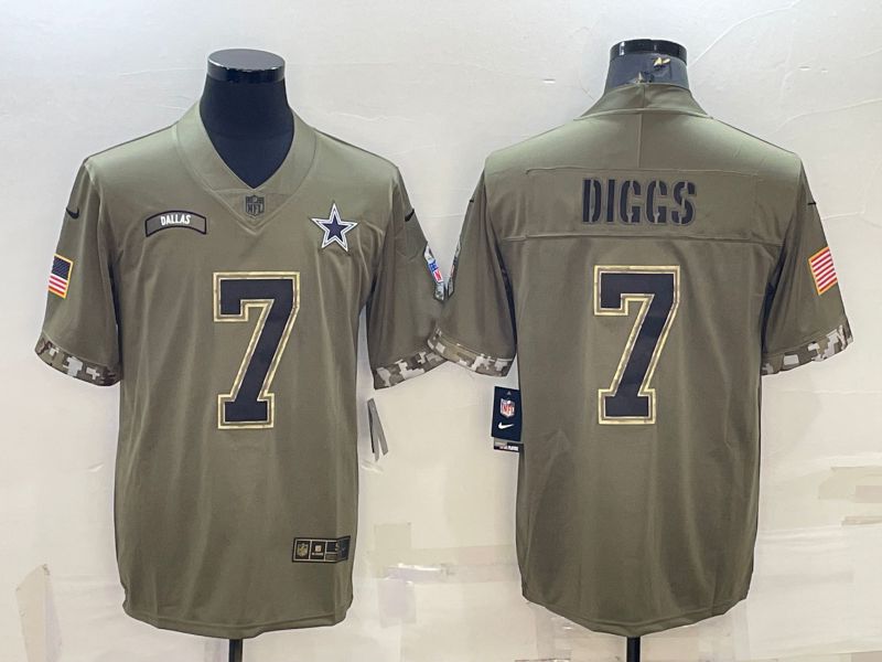 Men Dallas Cowboys #7 Diggs Green 2022 Vapor Untouchable Limited Nike NFL Jersey